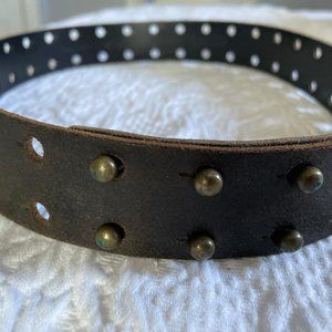 Brown Leather 1 1/2" Belt from Delia Adjustable For Waist to Hips